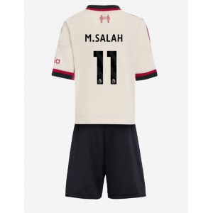Liverpool Mohamed Salah #11 Jalkapallovaatteet Lasten Vieraspeliasu 2025-26 Lyhythihainen (+ Lyhyet housut)